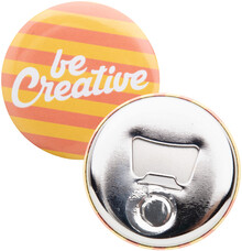 Placka s otv�r�kem na l�hve MagBadge Bottle, st��brn�, b�l�