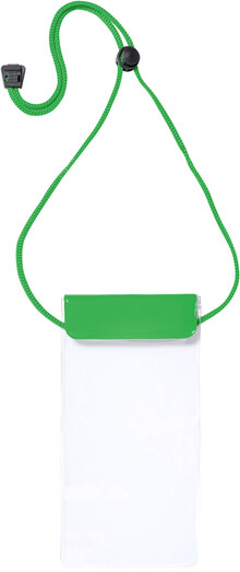 Vod�odoln� obal na mobil Splash, zelen�, pr�hledn�