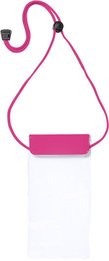 Vod�odoln� obal na mobil Splash, r��ov�, pr�hledn�