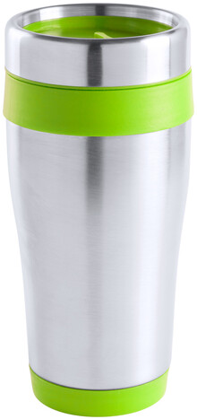 Termo hrnek Caprol, limetkov� zelen�, st��brn�