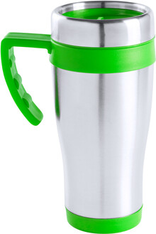 Termo hrnek Caprol Plus, limetkov� zelen�, st��brn�