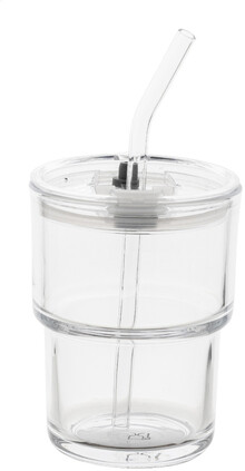 Sklen�n� cestovn� hrnek Glassip, pr�hledn�