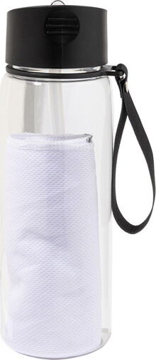 Sportovn� lahev z RPET s ru�n�kem Fitmax, b�l�