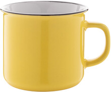 Retro hrnek Woodstock, �lut�, b�l�