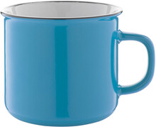 Retro hrnek Woodstock, sv�tle modr�, b�l�