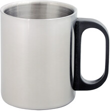 Hrnek z nerez oceli Gilbert, st��brn�, �ern�