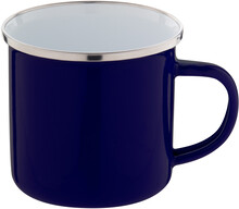 Smaltovan� hrnek Enavint, tmav� modr�, b�l�