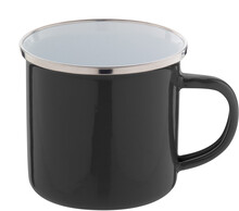 Smaltovan� hrnek Enavint, �ern�, b�l�