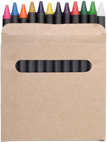 Sada 12 voskovek Lola, �ern�, b�ov�