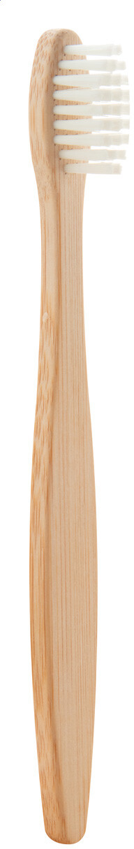 D�tsk� bambusov� kart��ek na zuby Boohoo Mini, b�l�, p��rodn�