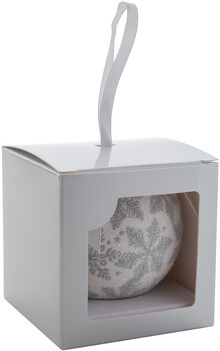 V�no�n� ozdoba Aspelund, st��brn�, b�l�