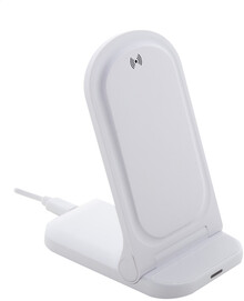 Stoj�nek mobiln�ho telefonu s bezdr�tovou nab�je�kou RABS Rewolt, b�l�