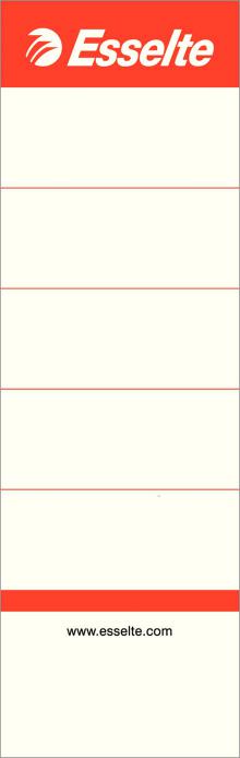 �t�tek na po�ada�e  Esselte, 5,0 x 15,8 cm, zasouvac�, b�ov�