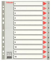 Roz�a�ova� Esselte A4 Maxi, 1 - 12, 12 list�