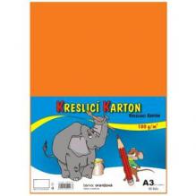 KRESL�C� KARTON A3/180g/50 list�, oran�ov�