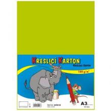KRESL�C� KARTON A3/180g/50 list�, sv.zelen�
