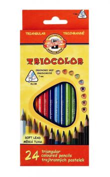 Pastelky Triocolor trojhrann� 24ks
