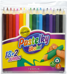 Pastelky Tempus 1319 trojhrann� jumbo 18+2 barvy