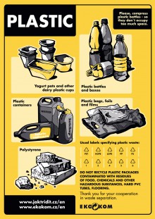 Samolepka na t��d�n� odpad A4 plastic