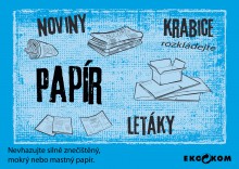 Samolepka na t��d�n� odpad - pap�r