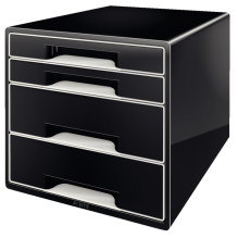 Stoln� kostka Leitz B&W, 4 z�suvky, �ern�