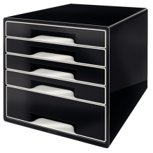 Stoln� kostka Leitz B&W, 5 z�suvek, �ern�