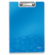 Podlo�ka psac� Leitz WOW A4, uzav�rateln�, s klipem, modr�