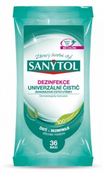 Dezinfekn ubrousky Sanytol, eukalyptus, 36 ks