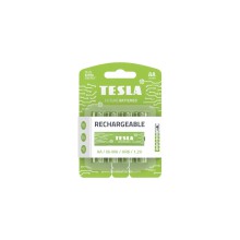 Nab�jec� baterie TESLA AA RECHARGEABLE+, 4 ks, sv�tle zelen�, 4 ks