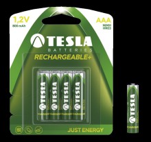 Nab�jec� baterie TESLA AAA RECHARGEABLE+, tm. zelen�, 4 ks