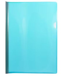 Desky A4, s li�tou, transparentn� modr�