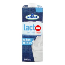 Ml�ko Meggle bezlakt�zov�, polotu�n�, 1 l