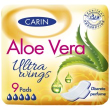 Dmsk vloky Carin Ultra Wings Aloe Vera, s kidlky, 9 ks