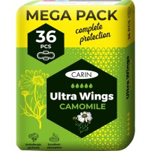 Dmsk vloky Carin Ultra Wings Camomile, 36 ks