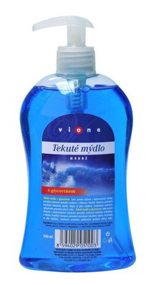 Vione tekut� m�dlo, 500 ml, modr� s pumpi�kou