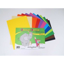 Kreslic� karton Stepa A4, 180g/m2, mix 12 barev, 60 list�