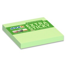 Samolepic� blo�ek Stick'n�by�Hopax EXTRA STICKY, 76�x�76 mm, recykl. zelen�, 90�l�stk�