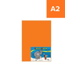Kreslic� karton A2, oran�ov�, 180g/m2, 10 list�