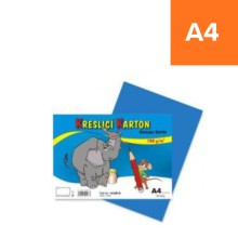 Kreslic� karton A4, sv�tle modr�, 180g/m2, 50 list�