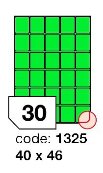 Etikety Rayfilm A4, 40 x 46 mm, zelen�, 100 list� po 30 etiket�ch