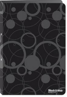 Po�ada� Karton PP Black&White A4, m�kk� desky, 4 krou�ky, 2 cm, �ern�