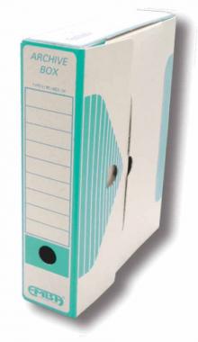 Krabice archiva�n� EMBA  A4, 7,5 x 33 x 26 cm, p��rodn� hn�d�, zelen�