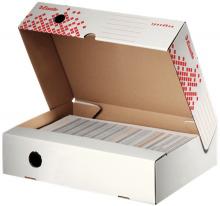 Krabice archiva�n� Esselte Speedbox A4, 8 x 25 x 35  cm, horizont�ln�, b�l�-�erven�