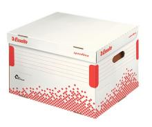 Krabice archiva�n� Esselte Speedbox, 39,2 x 30,1 x 33,4 cm, b�l�-�erven�