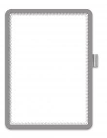 Magneto Memo samolepic� r�me�ek A4, s okem na pero, st��brn�