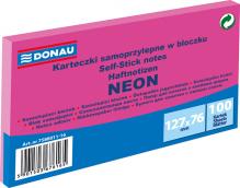BLO�EK SAMOLEP�C� DONAU 127 x 76 mm, 100 list�, neonov� r��ov�