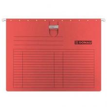 Desky z�v�sn� DONAU A4, s rychlovaza�em, �erven�