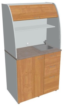 Kuchy�ka s d�ezem a lednic�<br>KU 3 3 P<br>prav�