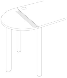 �heln�k UNI<br>pro stoly hl 80 cm